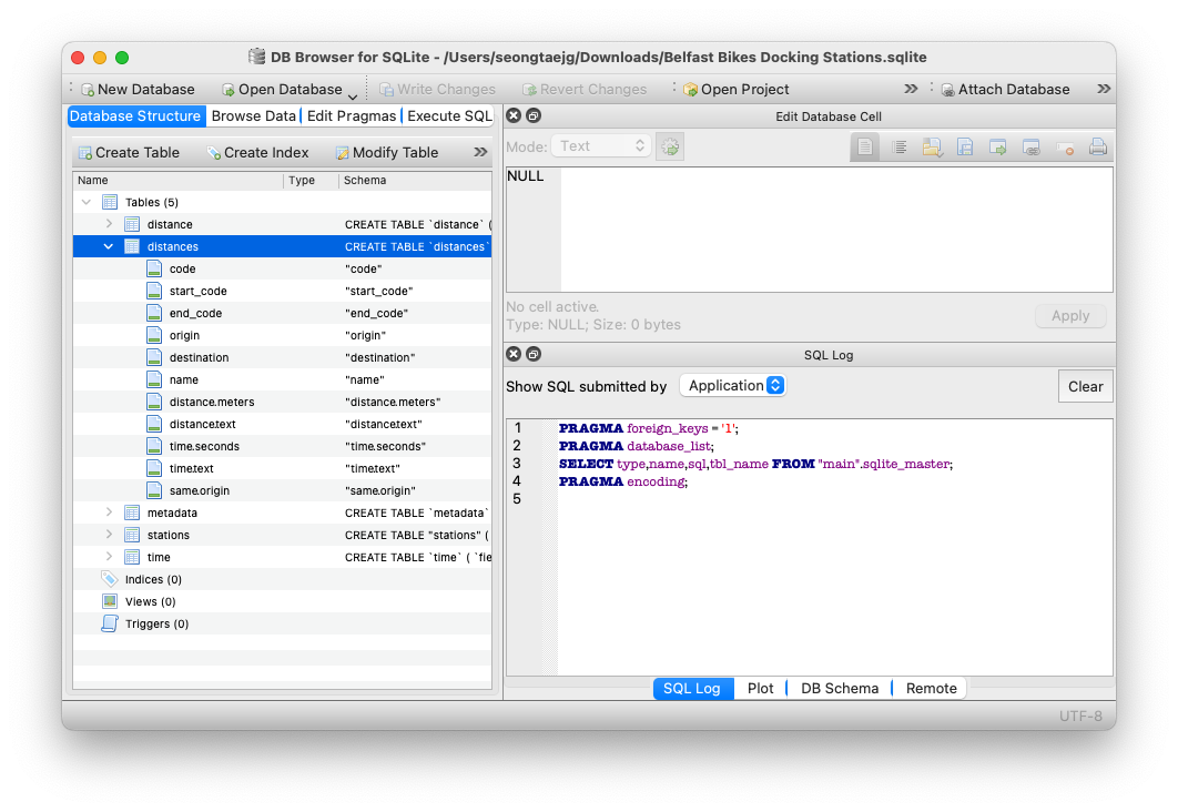 IMAGEM DO DB  BROSWE FOR SQLITE